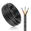 10 Meter 22AWG 3x0,3mm² Elektrischer Draht, 3 Adrig Kabel Erdkabel 5V/12V/24V Stromkabel Verzinntes Kupferkabel，Flexibel und Weich Niedrige Impedanz Hohe Temperaturbeständigkeit Verlängerungskabel