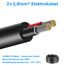 10 Meter 14AWG 2x2,0mm² Elektrischer Kabel, 2 Adriges Kabel 5V/12V/24V/300V Stromkabel Verzinntes Kupferkabel, Flexibel und Weich Niedrige Impedanz Hohe Temperaturbeständigkeit Verlängerungskabel
