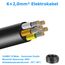 10 Meter 14AWG 6x2,0mm² Elektrischer Kabel, 6 Adriges Kabel 5V/12V/24V/300V Stromkabel Verzinntes Kupferkabel, Flexibel und Weich Niedrige Impedanz Hohe Temperaturbeständigkeit Verlängerungskabel