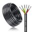 10 Meter 18AWG 6x0,75mm² Elektrischer Kabel, 6 Adriges Kabel 5V/12V/24V/300V Stromkabel Verzinntes Kupferkabel, Flexibel und Weich Niedrige Impedanz Hohe Temperaturbeständigkeit Verlängerungskabel