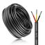 30 Meter 20AWG 3x0,5mm² Elektrischer Draht, 3 Adrig Kabel Erdkabel 5V/12V/24V Stromkabel Verzinntes Kupferkabel，Flexibel und Weich Niedrige Impedanz Hohe Temperaturbeständigkeit Verlängerungskabel