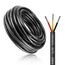 30 Meter 16AWG 3x1,5mm² Elektrischer Draht, 3 Adrig Kabel Erdkabel 5V/12V/24V Stromkabel Verzinntes Kupferkabel, Flexibel und Weich Niedrige Impedanz Hohe Temperaturbeständigkeit Verlängerungskabel