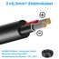 50 Meter 22AWG 2x0,3mm² Elektrischer Draht, 2 Adrig Kabel 5V/12V/24V Stromkabel Verzinntes Kupferkabel，Flexibel und Weich Niedrige Impedanz Hohe Temperaturbeständigkeit Verlängerungskabel