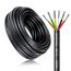 30 Meter 20AWG 6x0,5mm² Elektrischer Kabel, 6 Adriges Kabel 5V/12V/24V/300V Stromkabel Verzinntes Kupferkabel, Flexibel und Weich Niedrige Impedanz Hohe Temperaturbeständigkeit Verlängerungskabel