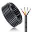 30 Meter 22AWG 4x0,3mm² Elektrischer Kabel, 4 Adriges Kabel 5V/12V/24V/300V Stromkabel Verzinntes Kupferkabel，Flexibel und Weich Niedrige Impedanz Hohe Temperaturbeständigkeit Verlängerungskabel