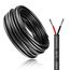 50 Meter 20AWG 2x0,5mm² Elektrischer Draht, 2 Adrig Kabel 5V/12V/24V Stromkabel Verzinntes Kupferkabel，Flexibel und Weich Niedrige Impedanz Hohe Temperaturbeständigkeit Verlängerungskabel