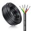 10 Meter 22AWG 5x0,3mm² Elektrischer Kabel, 5 Adriges Kabel 5V/12V/24V/300V Stromkabel Verzinntes Kupferkabel, Flexibel und Weich Niedrige Impedanz Hohe Temperaturbeständigkeit Verlängerungskabel