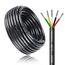20 Meter 18AWG 5x0,75mm² Elektrischer Kabel, 5 Adriges Kabel 5V/12V/24V/300V Stromkabel Verzinntes Kupferkabel, Flexibel und Weich Niedrige Impedanz Hohe Temperaturbeständigkeit Verlängerungskabel