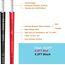 Gruiqrd 10 Gauge Silikondraht, 10 AWG 5,26 mm² Elektrokabel 5 m [2,5 m schwarz und 2,5 m rot], flexible 1050 Litzen 0,08 mm verzinnter Kupfer-Hochtemperaturdraht für ferngesteuerte Autos, Marine usw