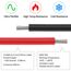 QWORK® 10AWG 6mm² Silikon Elektronik Kabel - 5M Schwarz 5M Rot - 10 Gauge Silikon Draht KFZ Kabel Flexibel und Weich Niedrige Impedanz 1050 Litzen OFC-verzinnte Drähte