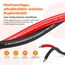 Silikonkabel,Silikon Elektronik Kabel-3,33 mm² 12AWG Super flexibles Elektrokabe 10m (5m Schwarz & 5m Rot) geeignet für Fernsteuerungsmodelle, Lampen, Haushaltsgeräte und mehr