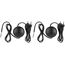 REV Lampenkabel mit Schalter, Fußschalter Lampe, Kabel mit Schalter; Euro Zuleitung, 2m, max. 2A, schwarz (Packung mit 2)
