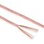 MANAX® 100m Zwillingslitze 2x 0,75mm² transparent Kabel 2-adrig (100m 0,75mm² - 1 Spule, transparent)