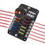 Kohree 12 Fach kfz Sicherungshalter 12 Volt, kfz Sicherungskasten 12V mit LED-Anzeige, 30 Sicherungen, Sicherungsclip, Aufkleber, Schrauben, 12V Fuse Block für Auto, Boot, Boot, Wohnmobil