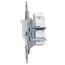 Busch-Jaeger 0243/04 TAE-Anschlussdose Einsazt 2x 6/6 3-fach Alpinweiß 2CKA000230A0392