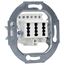 Busch-Jaeger 0243/04 TAE-Anschlussdose Einsazt 2x 6/6 3-fach Alpinweiß 2CKA000230A0392
