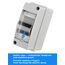 Sicherungskasten Aufputz Verteiler, Verteilerkasten Aufputz ip65 1-reihig für 2 Module, mit Zubehör, Kleinverteiler für Gärten, Famiglia, Feuchtraum