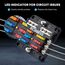 Kohree 6 Fach kfz Sicherungshalter, Sicherungshalter 12 Volt, DC 12V Sicherungskasten 100A mit 30pcs Flachsicherungen, LED-Anzeige, Schutzabdeckung Sicherungsdose Sicherungsträger für Auto Boot SUV