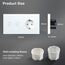 BSEED Lichtschalter mit Schuko Steckdose Glas, unterputz, 16 Amp CEE steckdosentresor, 2 Fach 1 Weg Touch Wandleuchtenschalter Weiss, Flacher wechselschalter, Modern, Wasserdicht Innenschalter
