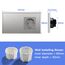 BSEED Touch Lichtschalter mit Steckdose aus Glas, Modern Steckdosen Unterputz, Wandschalter mit LED Hinterlicht (Kein Neutralleiter erforderlich), Kein WLAN, 157mm 1 Fach 2 Wege Grau