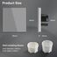 BSEED Touch Lichtschalter aus Glas, Modern Schalter Unterputz, Wandschalter mit LED Hinterlicht (Kein Neutralleiter erforderlich), KEIN WLAN, 86mm 1 Fach 2 Wege Grau