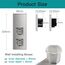BSEED Touch Lichtschalter 1 Fach 1 Weg mit Doppelt USB C Steckdose aus Glas, Modern Steckdosen Wandschalter Unterputz (Kein Neutralleiter erforderlich), Kein WLAN, 228mm Grau