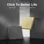 BSEED Touch Lichtschalter aus Glas, Modern Schalter Unterputz, Wandschalter mit LED Hinterlicht (Kein Neutralleiter erforderlich), KEIN WLAN, 86mm 1 Fach 1 Weg Grau, 2 Pack