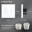 BSEED Touch Lichtschalter aus Glas, Modern Schalter Unterputz, Wandschalter mit LED Hinterlicht (Kein Neutralleiter erforderlich), KEIN WLAN, 86mm 2 Fach 1 Weg Weiß
