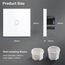 BSEED Touch Lichtschalter aus Glas, Modern Schalter Unterputz, Wandschalter mit LED Hinterlicht (Kein Neutralleiter erforderlich), KEIN WLAN, 86mm 1 Fach 2 Wege Weiß