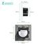 BSEED Touch Lichtschalter aus Glas, Modern Schalter Unterputz, Wandschalter mit LED Hinterlicht (Kein Neutralleiter erforderlich), KEIN WLAN, 86mm 1 Fach 1 Weg Weiß, 2 Pack