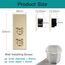 BSEED Touch Lichtschalter 1 Fach 1 Weg mit Doppelt USB C Steckdose aus Glas, Modern Steckdosen Wandschalter Unterputz (Kein Neutralleiter erforderlich), Kein WLAN, 228mm Gold