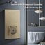 BSEED Lichtschalter mit Steckdose, Glas Wandsteckdose mit Wasserdichter Abdeckung, (Kein Neutralleiter erforderlich), Kein WLAN, 1 Fach 1 Weg, 157mm Gold