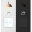 BSEED Touch-Schalter, 2 Gang, 1 Wege, allgemeiner Schalter mit Touch-Steuerung, Wandschalter mit Touch-Steuerung, mit LED-Anzeige und Glaspanel, 110 V-240 V, Weiß, 2 Pakete