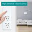 BSEED Touch Lichtschalter 1 Fach 2 Wege mit Doppelt USB C Steckdose aus Glas, Modern Steckdosen Wandschalter Unterputz (Kein Neutralleiter erforderlich), Kein WLAN, 228mm Weiß