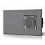 BSEED Lichtschalter mit Steckdose, Glas Wandsteckdose mit Wasserdichter Abdeckung, (Kein Neutralleiter erforderlich), Kein WLAN, 3 Fach 2 Wege, 157mm Grau