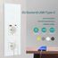 BSEED Touch Lichtschalter 2 Fach 2 Wege mit Doppelt USB C Steckdose aus Glas, Modern Steckdosen Wandschalter Unterputz (Kein Neutralleiter erforderlich), Kein WLAN, 228mm Weiß
