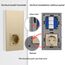 BSEED Touch Lichtschalter mit Steckdose aus Glas, Modern Steckdosen Unterputz, Wandschalter mit LED Hinterlicht (Kein Neutralleiter erforderlich), Kein WLAN, 157mm 3 Fach 2 Wege, Gold