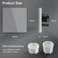 BSEED Touch Lichtschalter 2er Pack 3 Fach 1 Weg Wandleuchtenschalter Widerstandslast Glasscheiben Glas Schalter Kristallplatte mit LED Hintergrundbeleuchtung 110V - 240V 500W 86mm Grau