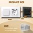BSEED Druckknopf Rocker Tactile 1 Fach 1 Weg Lichtschalter Glas und 3 in 1 Steckdose mit 2.1A USB Ladeleistung mit Type C Adapter Aufladestation Glasscheibe Wandschalter Weiß