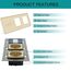 BSEED Touch Lichtschalter 3 Fach 2 Wege mit Doppelt USB C Steckdose aus Glas, Modern Steckdosen Wandschalter Unterputz (Kein Neutralleiter erforderlich), Kein WLAN, 228mm Gold
