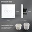 BSEED Touch Lichtschalter aus Glas, Modern Schalter Unterputz, Wandschalter mit LED Hinterlicht (Kein Neutralleiter erforderlich), KEIN WLAN, 86mm 3 Fach 1 Weg Weiß