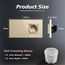BSEED Lichtschalter mit Steckdose, Glas Wandsteckdose mit Wasserdichter Abdeckung, (Kein Neutralleiter erforderlich), Kein WLAN, 3 Fach 1 Weg, 157mm Gold