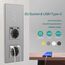 BSEED Touch Lichtschalter 3 Fach 2 Wege mit Doppelt USB C Steckdose aus Glas, Modern Steckdosen Wandschalter Unterputz (Kein Neutralleiter erforderlich), Kein WLAN, 228mm Grau