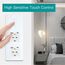 BSEED Touch Lichtschalter 2 Fach 2 Wege mit Doppelt USB C Steckdose aus Glas, Modern Steckdosen Wandschalter Unterputz (Kein Neutralleiter erforderlich), Kein WLAN, 228mm Weiß