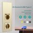 BSEED Touch Lichtschalter 2 Fach 2 Wege mit Doppelt USB C Steckdose aus Glas, Modern Steckdosen Wandschalter Unterputz (Kein Neutralleiter erforderlich), Kein WLAN, 228mm Gold