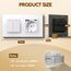 BSEED Druckknopf Rocker Tactile 2 Fach 2 Weg Lichtschalter Glas und 3 in 1 Steckdose mit 2.1A USB Ladeleistung mit Type C Adapter Aufladestation Glasscheibe Wandschalter Weiß