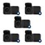 REV AquaStorm SPARSET - 5x Steckdose mit Lichtschalter - Feuchtraum, Aufputz, IP55, waagrecht, 230V, 16A, anthrazit