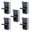 REV AquaStorm SPARSET - 5x Steckdose mit Lichtschalter - Feuchtraum, Aufputz, IP55, senkrecht, 230V, 16A, anthrazit