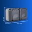 REV AquaStorm SPARSET - 5x Doppelsteckdose - Steckdose Feuchtraum IP55, zweipolig, Aufputz, waagrecht, 230V, 16A, anthrazit
