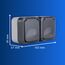 REV AquaStorm, Feuchtraum Steckdose 2-fach Aufputz IP55, zweipolig, waagrecht, 230V, 16A, anthrazit